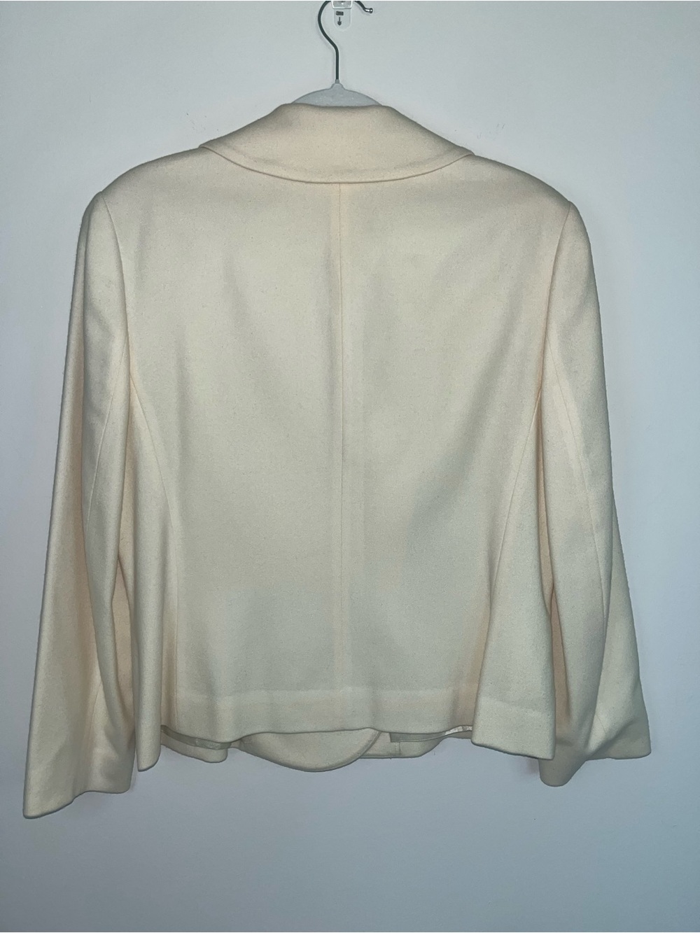 Vintage Pendleton Ivory Wool Double Breasted Blazer Jacket 12 Winter White - Picture 3 of 13
